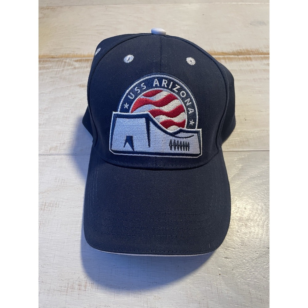 Pacific Historic Parks Pearl Harbor USS Arizona Memorial Hat NWOT Red White Blue